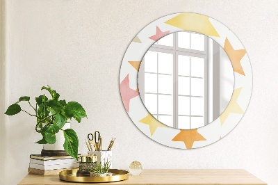 Round mirror decor Pastel color stars