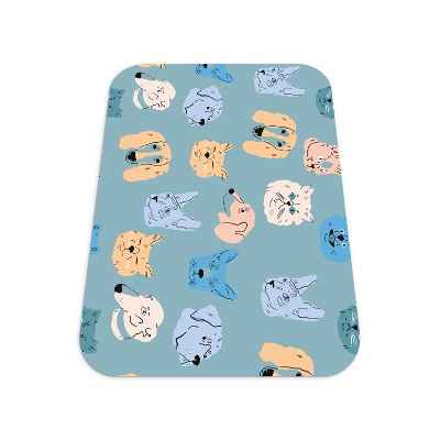 Computer chair mat Dogs and cats