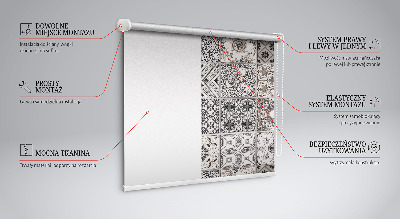 Roller blind for window Portuguese designs