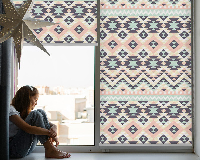 Roller blind for window Pattern from triangles