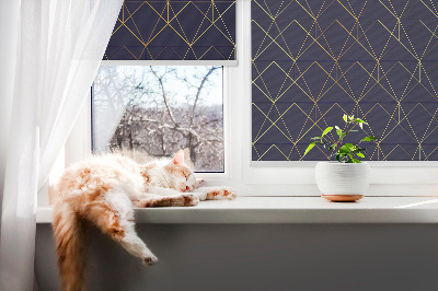 Roller blind Yellow lines connected to triangles
