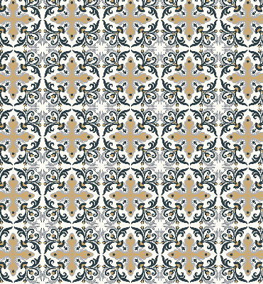 Roller blind Moroccan tile