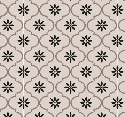 Blind for window Moroccan flower tile in shape