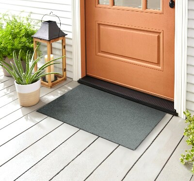 Outdoor rug for deck Gravel gray