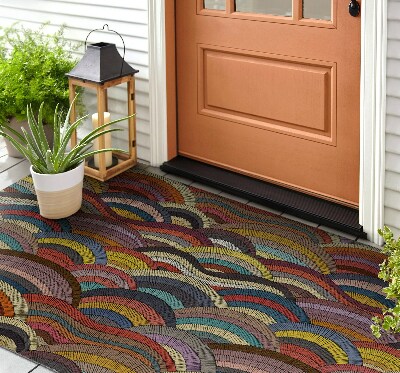 Outdoor door mat Colorful Half Circles