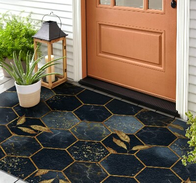 Outdoor door mat Hexagon Outline