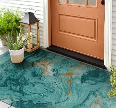 Front door floor mat Marble Turquoise