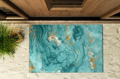 Front door floor mat Marble Turquoise
