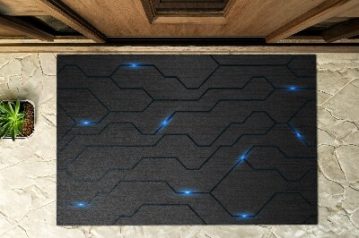 Front door floor mat Technological Pattern