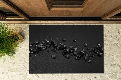 Outdoor door mat Black Abstraction