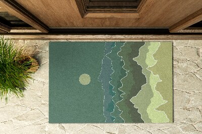 Front door floor mat Mountain Outlines