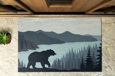 Carpet front door Bear in nature