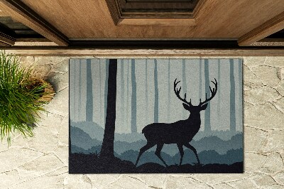 Carpet front door Hornbill in the forest
