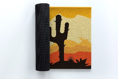 Front door floor mat Cactus in the Desert