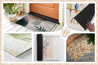 Outdoor front mat Tropical greeting