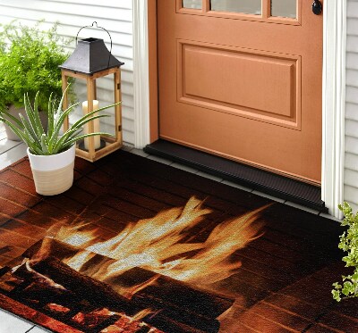 Front door floor mat Fire