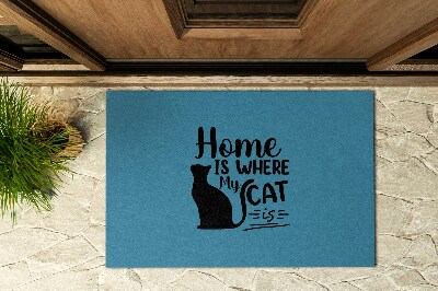Front door doormat Domestic cat
