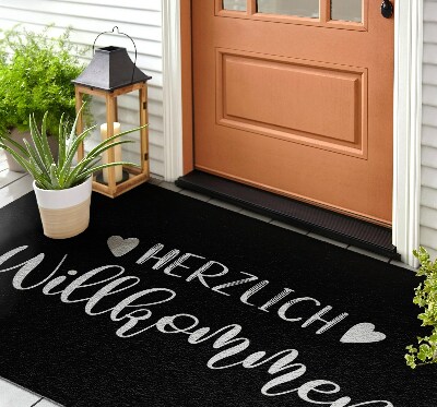 Front door doormat A warm welcome