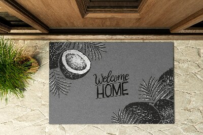 Front door mat Welcome Home Tropical