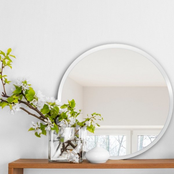 Mirrors in white frame 