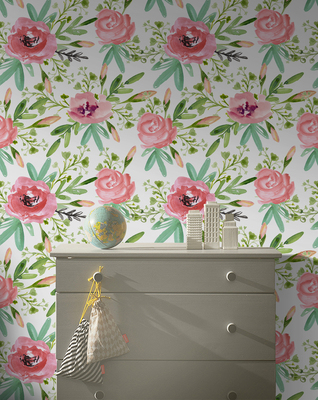 Wallpaper Rose Flower Bed