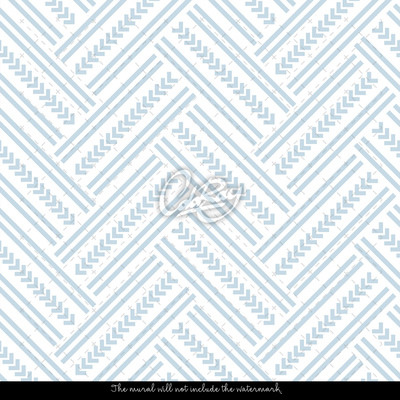 Wallpaper Herringbone Blue