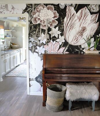 Wallpaper Vintage Floral Art