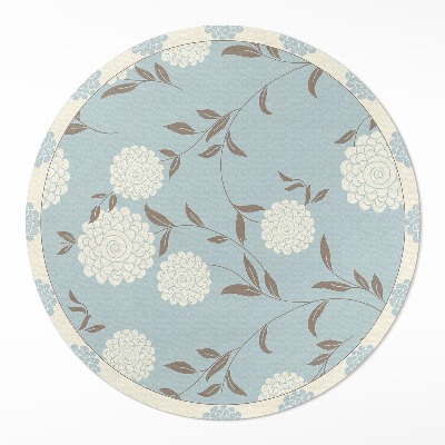 Pvc carpet Large white chrysanthemums on pastel background