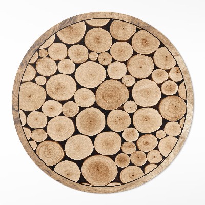 Vinyl rug Tree trunks wooden stakes