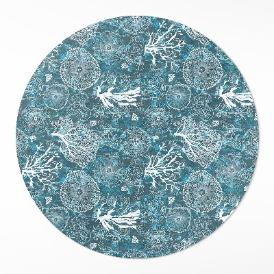 Vinyl floor rug Pattern inspired by marine flora and fauna