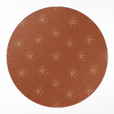 Vinyl rug Pattern with sunlight style boho vintage