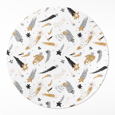 Vinyl rug Painted stars in a boho universe