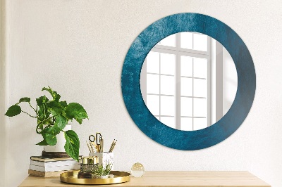 Round mirror printed frame Abstract art