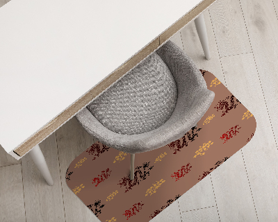 Chair floor protector Asian dragon pattern