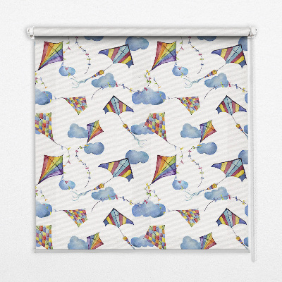 Roller blind for window Colorful kites