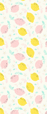 Kitchen roller blind Pink and yellow lemons