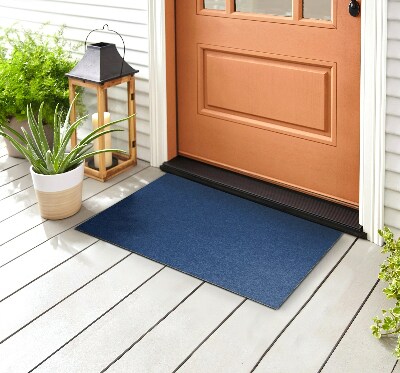 Outdoor rug for deck Muted blue