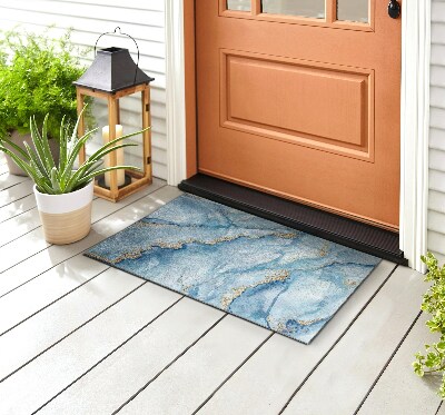 Outdoor door mat Blue Marble