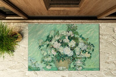Outdoor mat Van Gogh-style roses