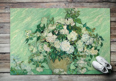 Outdoor mat Van Gogh-style roses