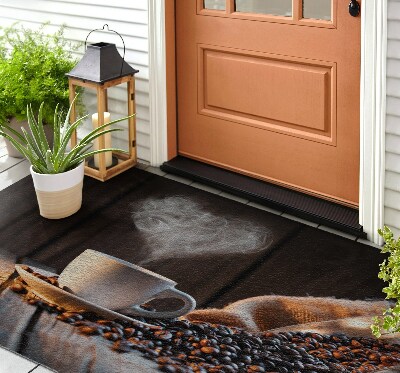Outdoor door mat Coffee cup