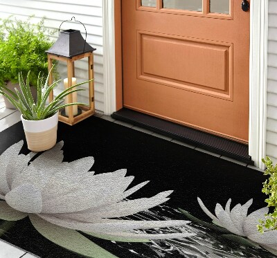 Outdoor door mat Delicate Water Lilies