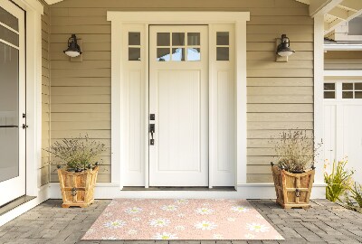 Front door floor mat Floral Motif