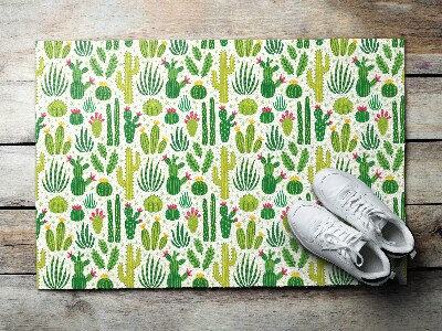 Front door floor mat Cactus motif