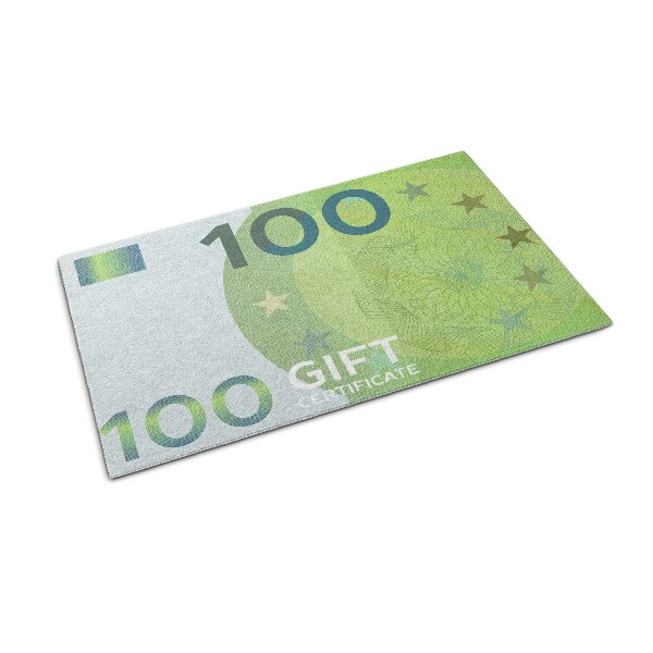 Front door floor mat Euro Currency