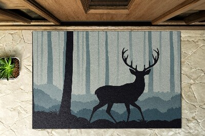 Carpet front door Hornbill in the forest