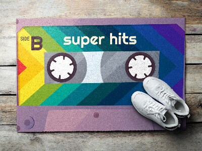 Front door mat Retro Super Hits cassette