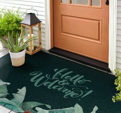 Outdoor front mat Tropical greeting