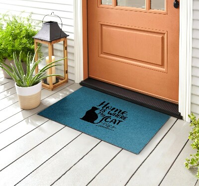 Front door doormat Domestic cat