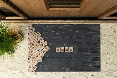 Front door doormat Wood Home